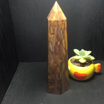 

Natural bamboo leaf stone six prism.Quartz, crystal