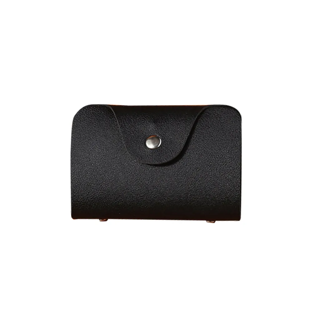 

Men Women Leather Credit Card Holder Case Card Wallet Business Card Holder 24 Bit Female Purse Passport Card Wallet Dropshipping