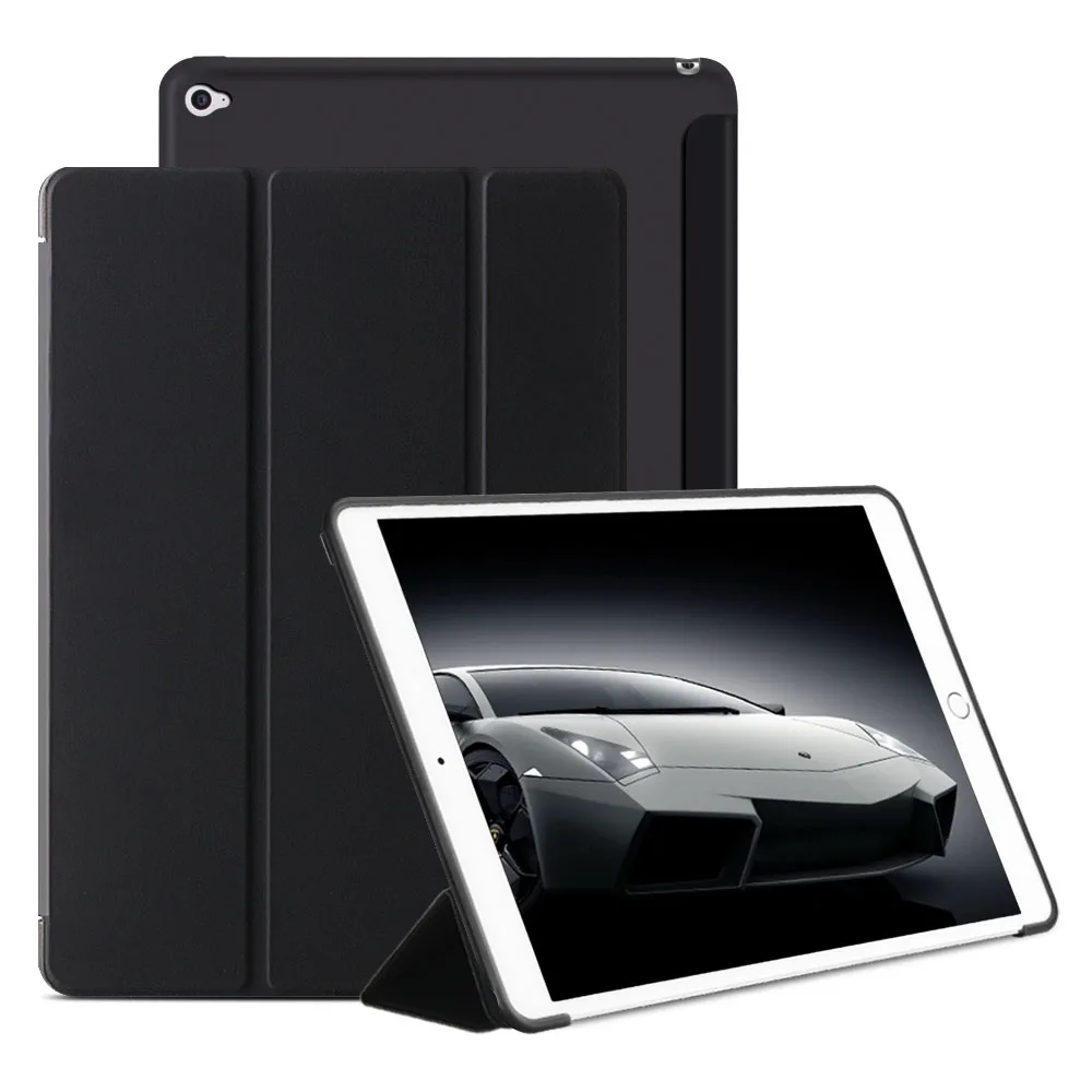 Чехол для ipad 9,7 дюймов, Aiyopeen из искусственной кожи Smart Wake up sleep Магнитная откидная задняя крышка-подставка для ipad 9,7 - Цвет: Black