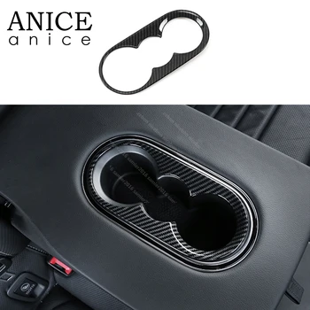 

Carbon fiber color The car in the back seat Cup Holder Frame Cover Trim Fit For Volkswagen Arteon 2017 2018 2019