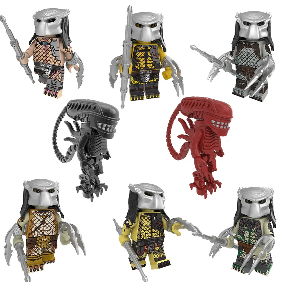 

Single Sale Movie Voltron Predator Figure Jason Voorhees Yondu Hatsune Miku Alien Set Building Blocks kits Brick Toys Legoing