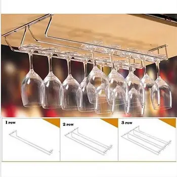

Wine Glass Rack Stainless Steel Cabinet Stand Holder Shelf Home Kitchen Dining Bar pub Hanging Tool Goblet Holder Hanger 2020