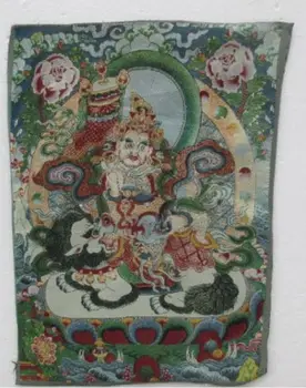 

lA seda dorada bordada thangka Tíbet y Nepal exorcismo paz y riqueza