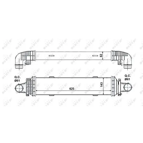 Интеркулер MB W212 2.0CDI 09 NRF 30504