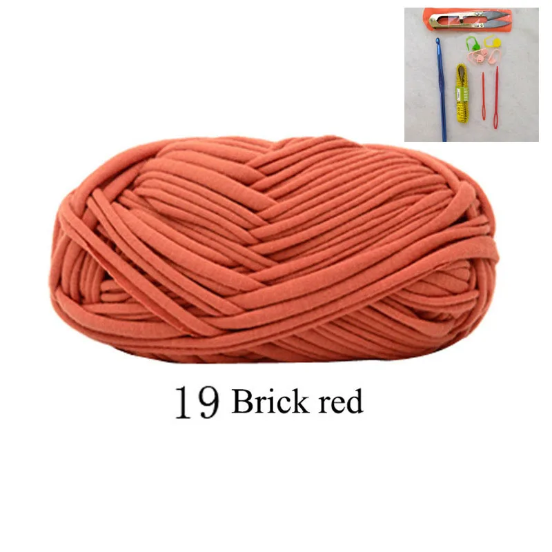 Brick red 3 рулона Meetee радиоантенна крючок для пряжи сумка ручная трикотажная Подушка тканый ковер ручной Diy тканая шерсть вязание крючком с набором инструментов - Цвет: Brick red