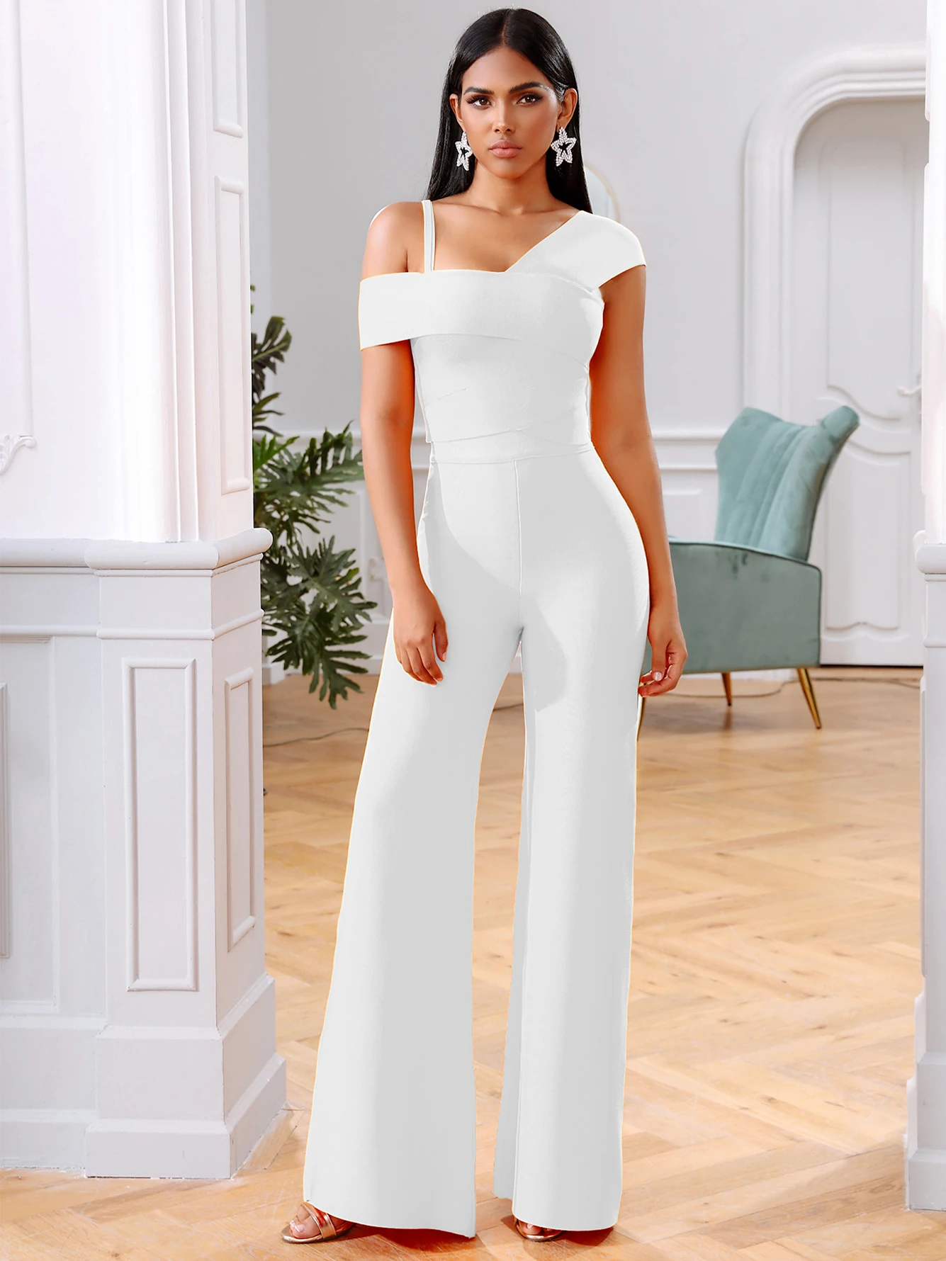 Adyce 2024 New Summer Orange 2 Two Pieces Sets Sexy Spaghetti Strap Short Sleeve Tops & Long Pants Women Fashion Club Party Sets