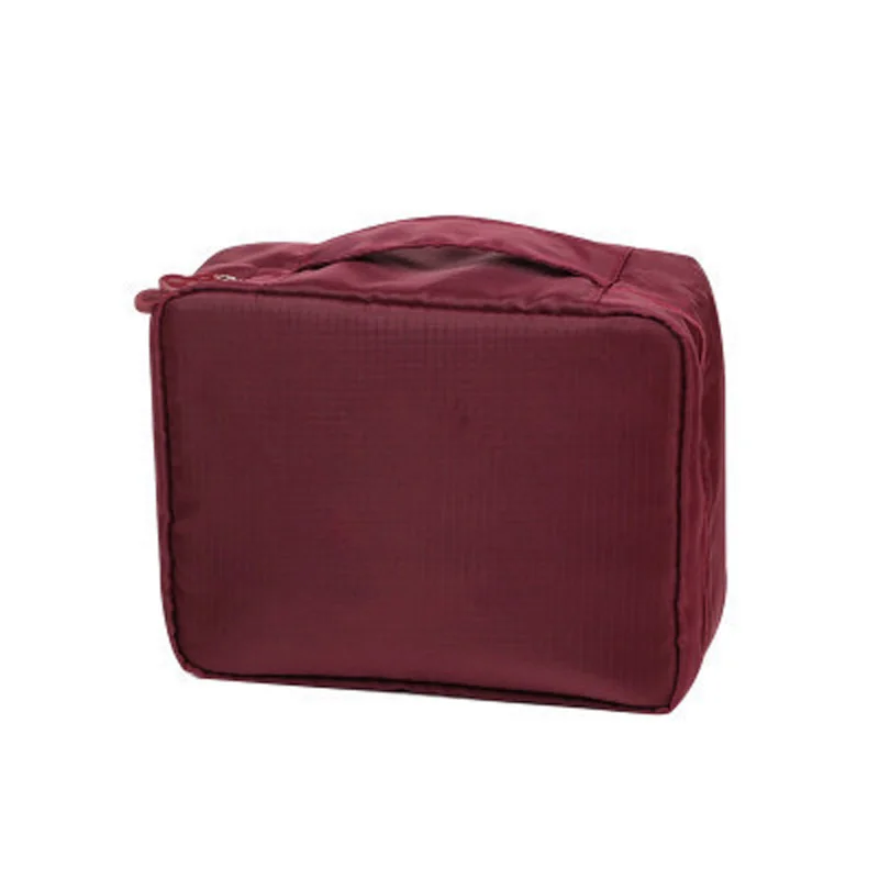 wine red Новинка, косметичка для макияжа на молнии для мужчин и женщин, органайзер для макияжа, сумка для туалетных принадлежностей, сумка для хранения, косметичка для путешествий, красивый чехол WSH99 - Цвет: wine red
