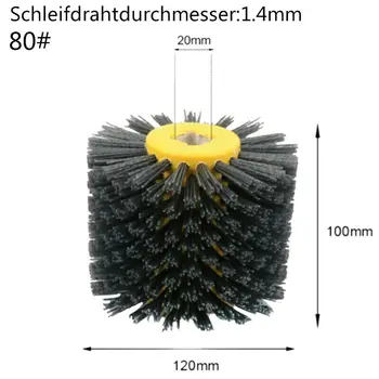

80/120 Grit Grinding Wheel Brush Abrasive Wire Polishing Sanding Tool For Wood New Arrivals