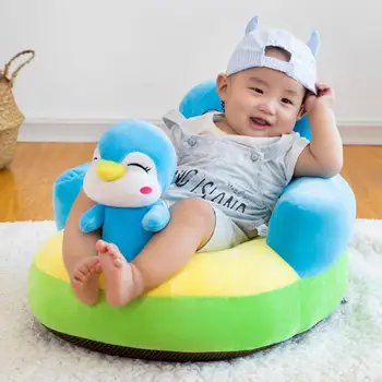 

Baby Sofa Support Seat Cover Plush Chair Learning To Sit Comfortable Toddler Nest Puff Washable without Filler Cradle Sofa Chair