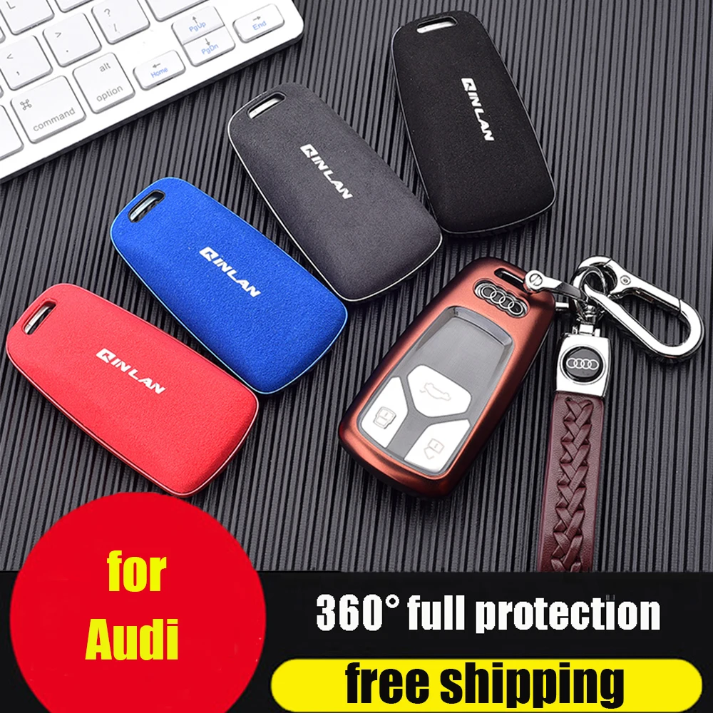 

ZOBIG for Audi Key Fob Cover case Turn fur Key Case Cover Protector Compatible with Audi A4 Q7 Q5 TT A3 A6 SQ5 R8 S5 Smart Key