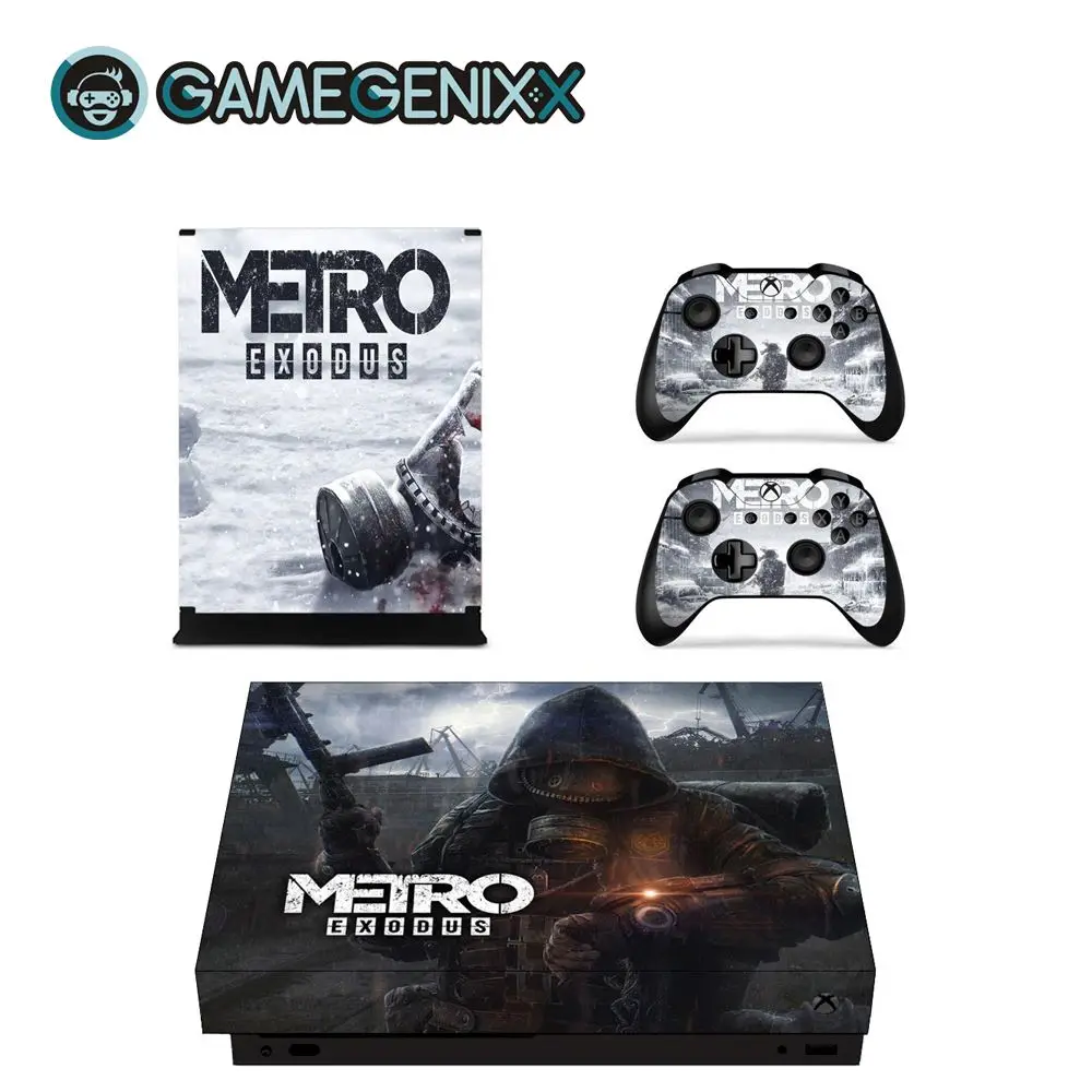 GAMEGENIXX Skin Sticker Protective Decal Cover for Xbox One X Console and 2 Controllers- Metro - Цвет: Metro
