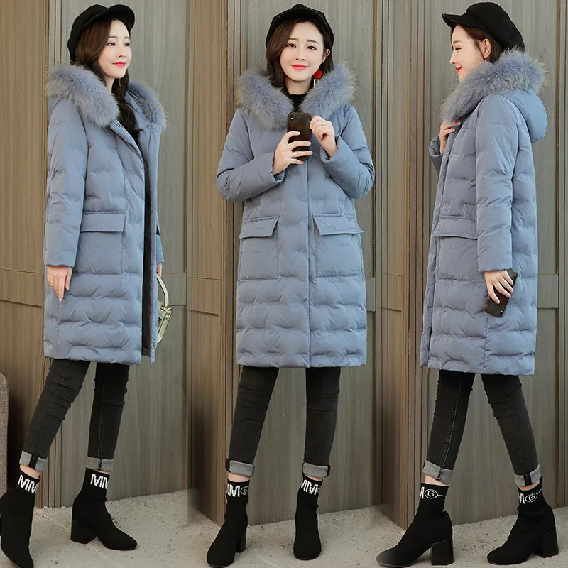 

Cotton-padded Jacket Women's Mid-length 2018 Winter New Style Korean-style Loose-Fit Cotton-padded Clothes Fashion Elegant Thick