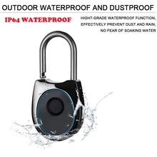 JWM Smart Door Lock Fingerprint Thumbprint Padlock Lock Keyless USB Rechargeable Door Lock Quick Unlock for Backpack Bike Drawer