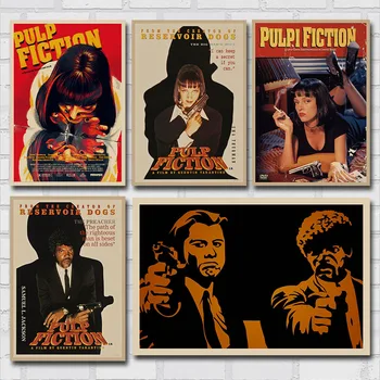 

Pulp Fiction Classic Movie Poster Retro Art Print Canvas Painting 20x30 60x90cm Vintage Picture for Living Room Decor