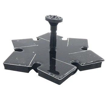 

7V/1.4W Solar Water Pump and Panel Bird Bath Fountain Kit Connector for Outdoor Garden Pond or Pool (Black)