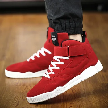 

free shipping 2019 fall and winter New Men's tide men's high Korean version of the student Movement board shoes Plus size shoes