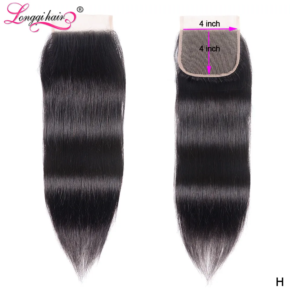 LQ Hair 4x4 кружевная застежка швейцарские кружевные человеческие волосы прямые