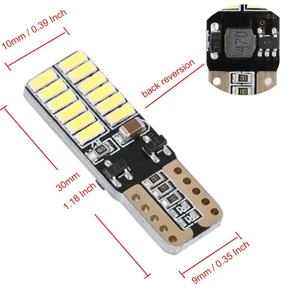 LED ڵ ڵ , t10, w5w Canbus 4014 24SMD, 8W 6000K ߱ ̿,  ,  ǰ ȭƮ, 10 