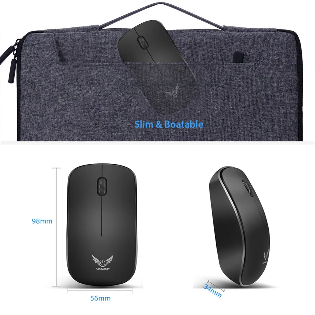 ZERODATE T16 Wireless Mouse USB Receiver Optical Sensor For PC Laptop Tablets