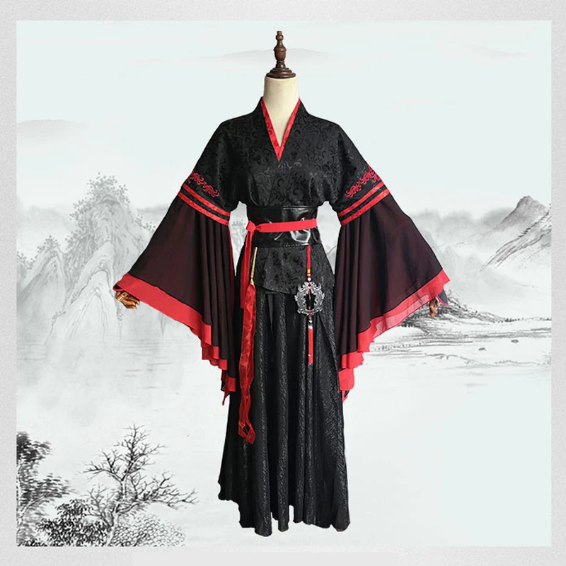 Ceny Eraspooky Mo Dao Zu Shi Cosplay Wei Wuxian Mo Xuanyu młody arcymistrz demonicznej uprawy kostium mężczyźni Anime peruka buty flet