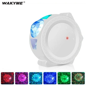 

WAKYME Starry Sky Night Light LED Projector Colorful Flashing Star Bedroom Decor Lighting Sound-Activated Nightlight Lamp