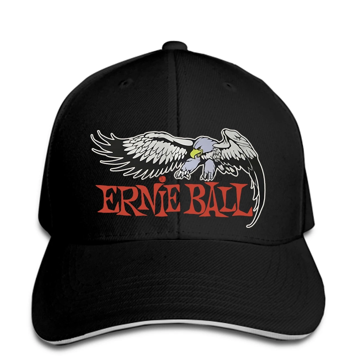 Ernie Ball Eagle Music Man Black Mens Baseball capFull snapback hat Peaked Ernie Ball Eagle Music Man Black Mens Baseball capFull snapback hat Peaked