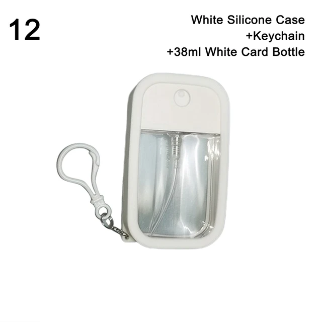 Portable Spray Bottle High Pressure Alcohol Disinfectant 38ML Mist Spray Bottle With Silicone Sleeve And Keychain A12