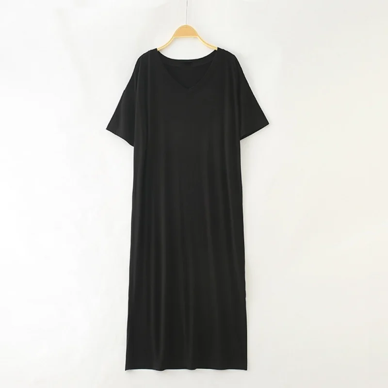 Платье для беременных женщин, свободная ночная рубашка, платье для беременных женщин с длинным рукавом, большой размер, Длинное ночное платье