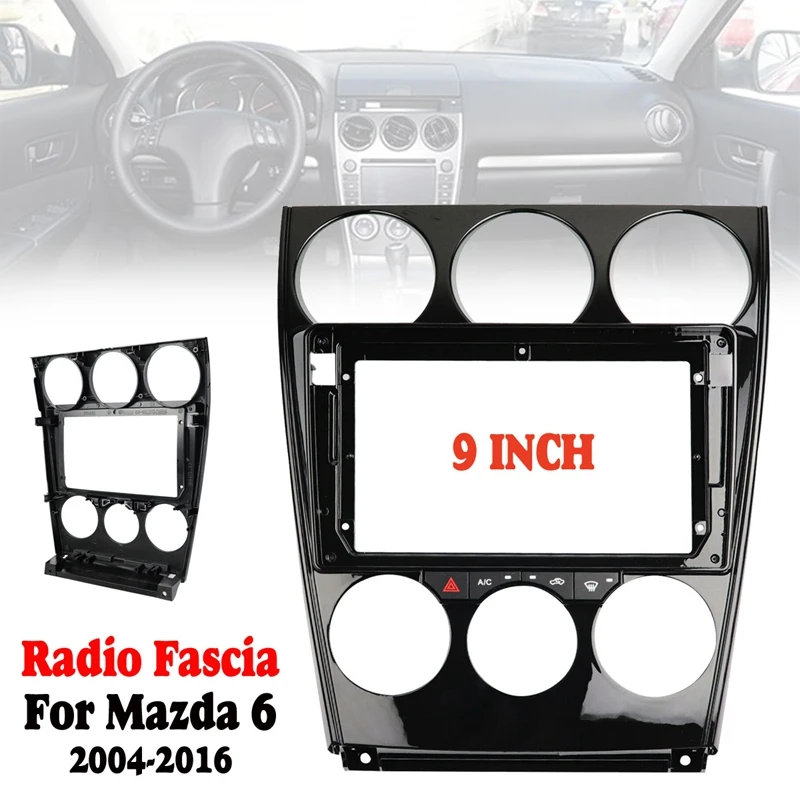 9 дюймов 2Din стерео радио dvd-плеер панель аудио отделка рамка для Mazda 6 2004