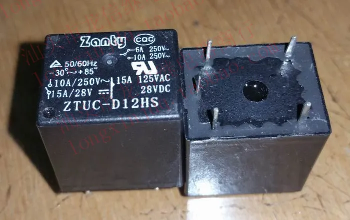Реле ZTUC D12HS 22F 1C 12V (2) 12VDC 5PIN|Реле| |