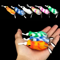 65cm Colorful Frog Fishing Lure Thunder Frog Lure Soft Toad Bait Lure With Double Hooks Fishing Tackle For Freshwater Saltwater