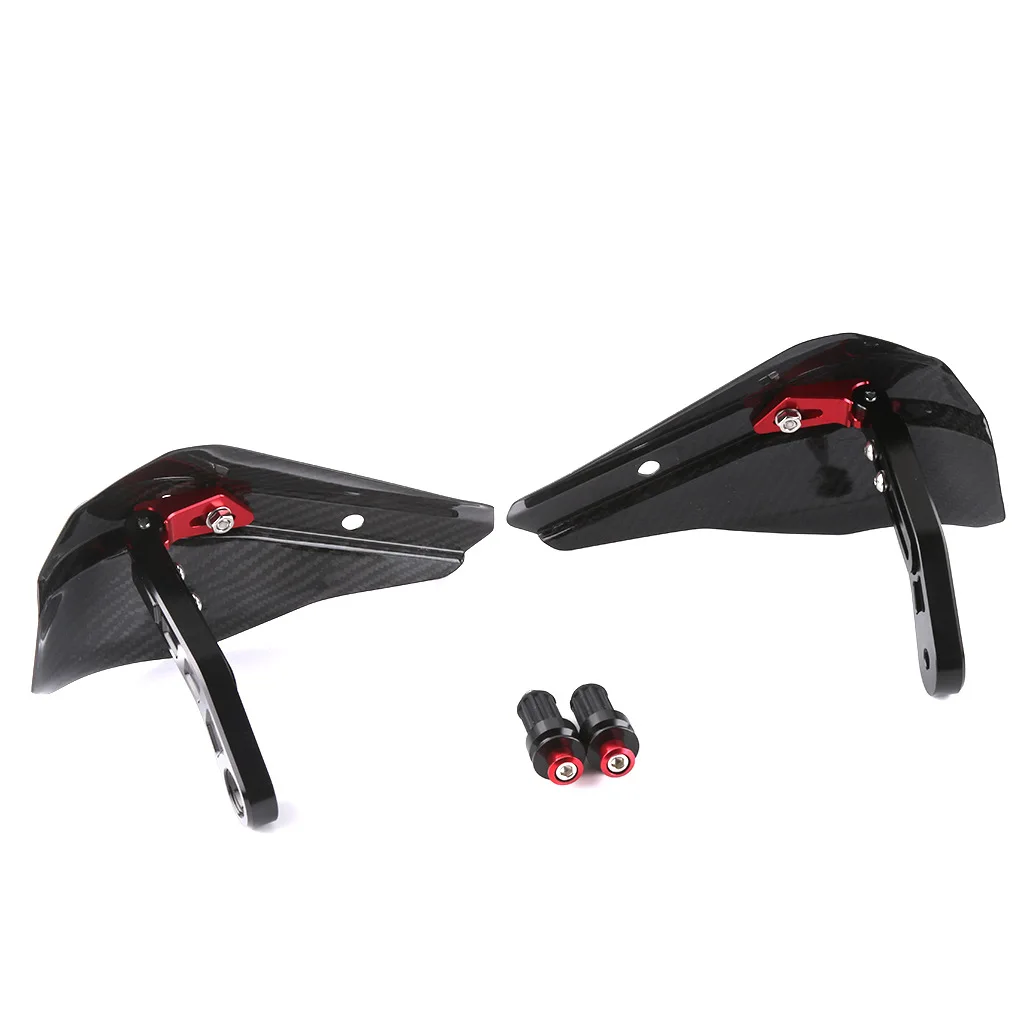 

Motorcycle Windshield Handle Hand Guard Universal Carbon Fiber Hood with Telescopic Adjustable Bracket Aluminium Alloy Modified