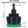 KESLA 3X Garden Tap Adapter Splitter Hose Connectors Female 1/2" 3/4" to 4/7mm 8/11mm 16mm Drip Irrigation Watering Pipe Fitting 3
