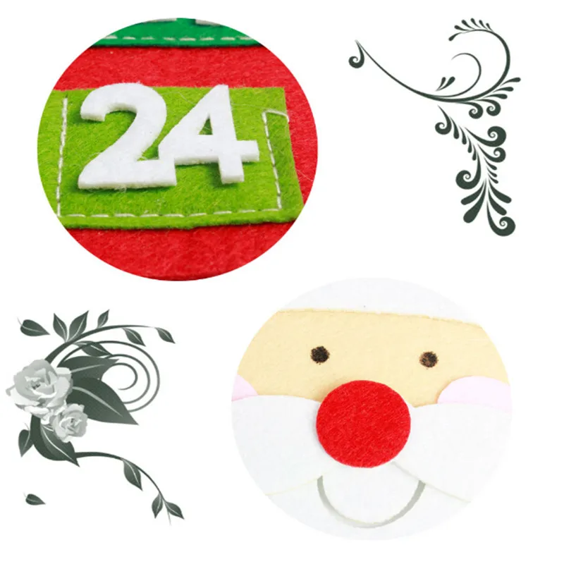 Snowman Santa Claus Christmas Calendar Door Wall Window Christmas Decor Advent Calendars Christmas Decorations