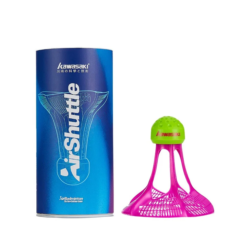 Kawasaki Badminton Airshuttle Plastic Nylon for Training Shuttlecock Birdies 