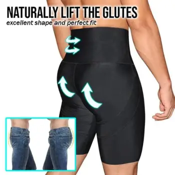 

Mens Body Shaper Compression Shorts Waist Trainer Tummy Control Slimming Shapewear Modeling Girdle Anti Chafing Boxer Underwear