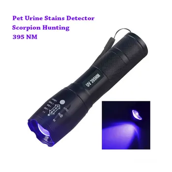 

TMWT LED UV Flashlight Torch Ultraviolet 395nm Zoom LED Black UV Light Flashlight Pet Urine Stains Detector Scorpion Hunting