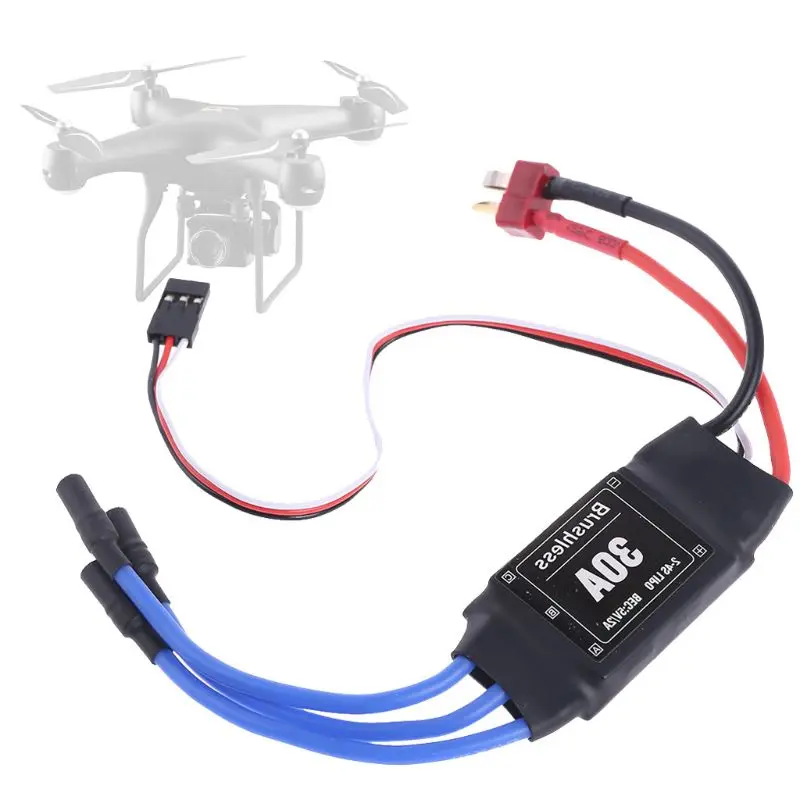 

Rc Brushless Motor 30A ESC 2-4S Electric Speed Controller with 5V 2A BEC For Rc Multicopter helicopter T plug