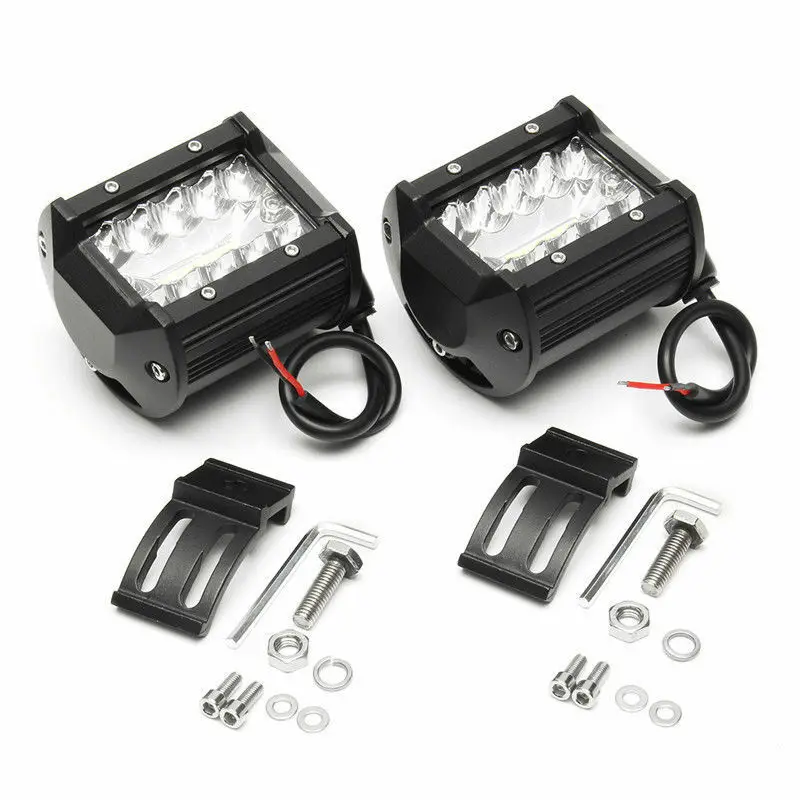 2шт 4 дюйма 200 Вт Светодиодный светильник для работы, барные стручки с заподлицо, комбинированная лампа для вождения 12 вольт