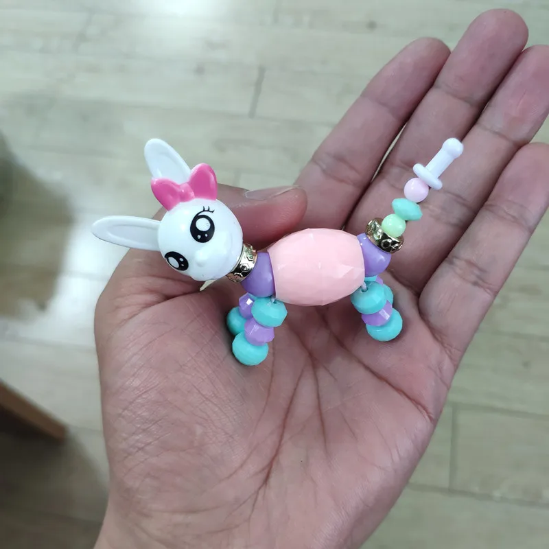 Diy Мультяшные браслеты для домашних животных игрушечный браслет для девочек волшебное животное Сделай браслет Деформация игрушки для детей Единорог бусины детский подарок