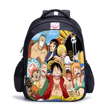 

16 Inch Anime One Piece Children School Bags Orthopedic Backpack Kids School Boys Girls Mochila Infantil Catoon Bags