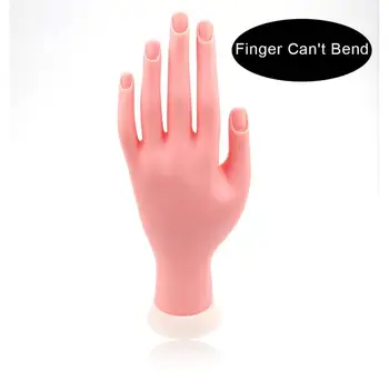 

Nail Practice Hand Model Flexible Movable Silicone Prosthetic Soft Fake Hands for Nail Art Training Display Model Manicure Tool