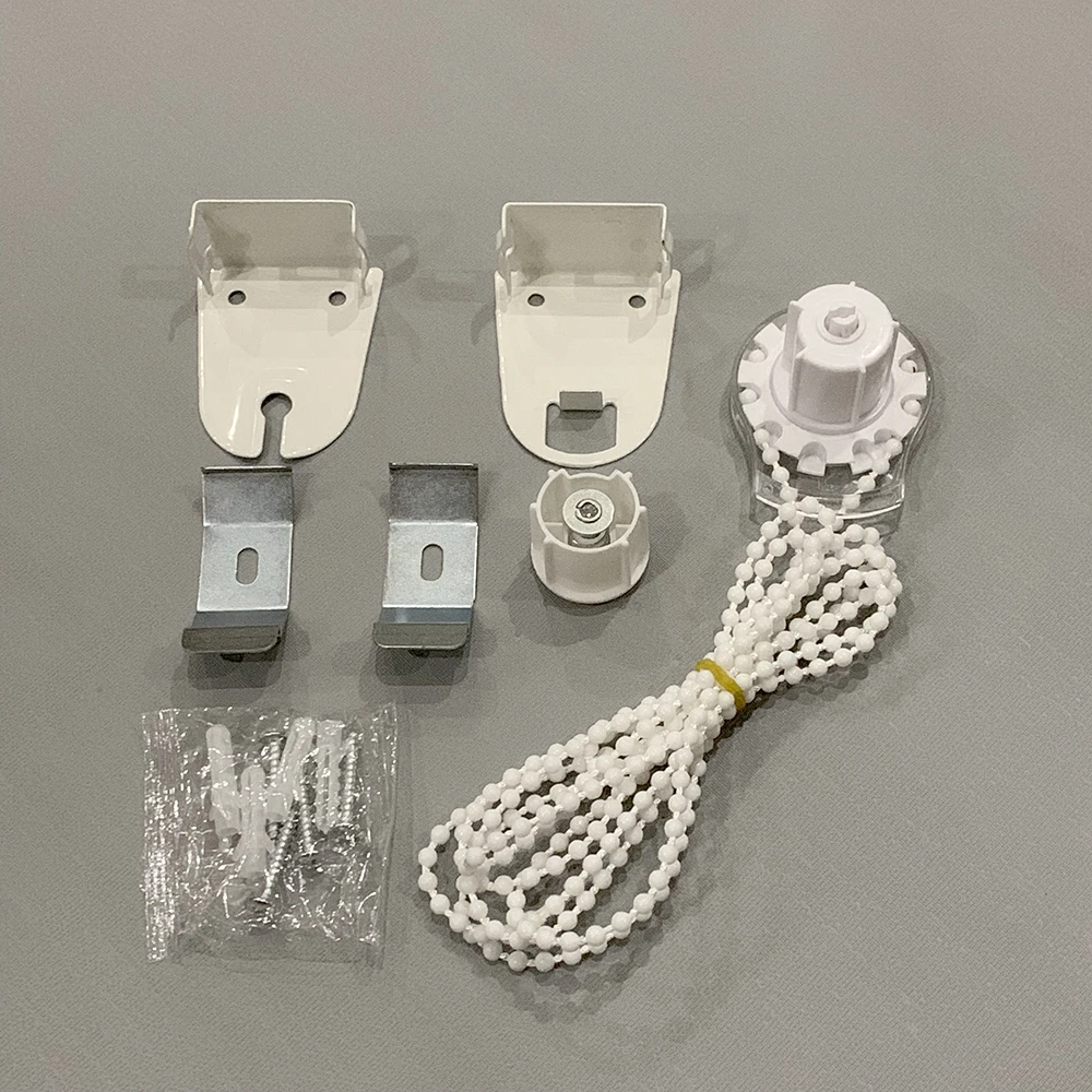 Günstig 28mm Manuelle Zebra Rollo Schatten Kupplung Halterung Bead Kette Kits Vorhänge Jalousien Zubehör für Fenster Behandlungen Hardware