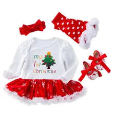 Emotion Moms комбинезон для девочки комбинезоны Рождественская одежда для малышей Рождественский подарок для новорожденных хлопок 4 комплекта