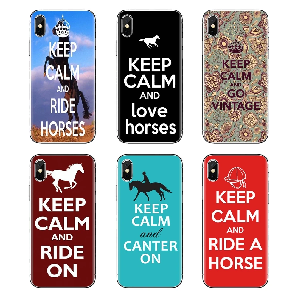 И надписью Keep Calm верхом на лошади пони кожаный чехол для телефона huawei Honor 7X V10 6C V9 6A