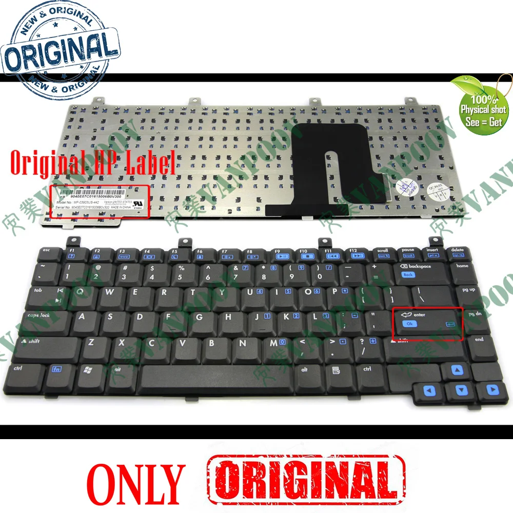 

New US Notebook Laptop keyboard for HP Pavilion dv4000 dv4100 dv4200 dv4300 dv4400 Black - 383495-001 MP-03903US-442 K031830A1