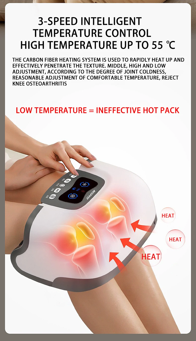 4D Double Knee Massager Infrared Heating Massage High Frequency Vibration Magnetic Effect Knee Therapy Instrument 4