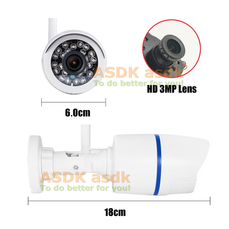 Наружная IP камера видеонаблюдения H.265 Wi Fi 3 Мп/1080P с ночным видением