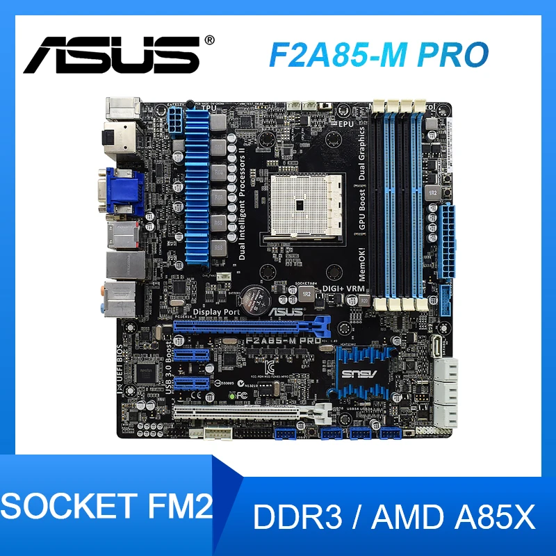 Материнская плата ASUS F2A85-M PRO для настольного компьютера FM2 DDR3 ОЗУ 64 Гб