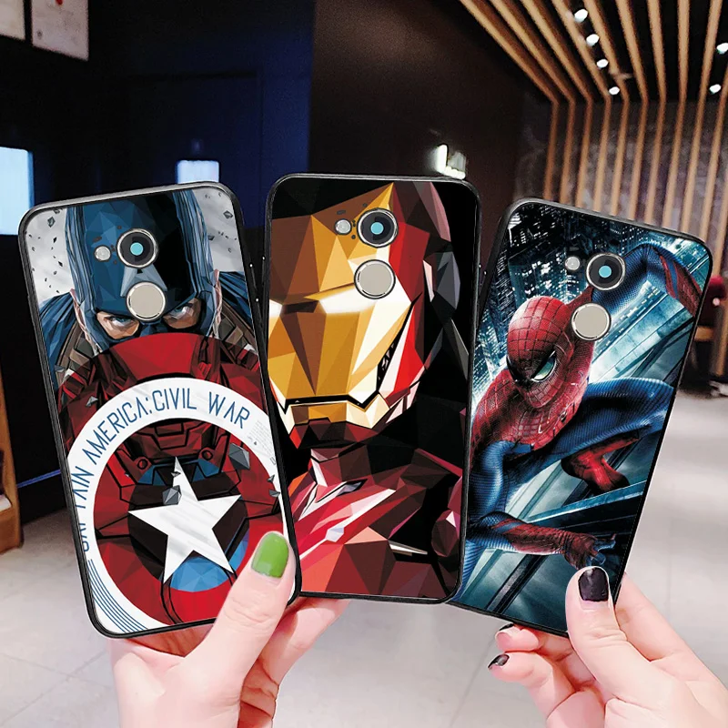 Чехол Капитан Америка для huawei Honor 6C Pro Чехол Honor 7C 7X6X7 S 8C 8X 8A черный ТПУ чехол для телефона для huawei Honor 7A Pro чехол s